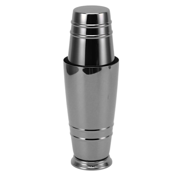 Cocktail Shaker 304 Rustfritt Stål Glans med Bunn Oppvaskmaskin Trygg Boston Shaker for Hjem Bar Svart Belegg