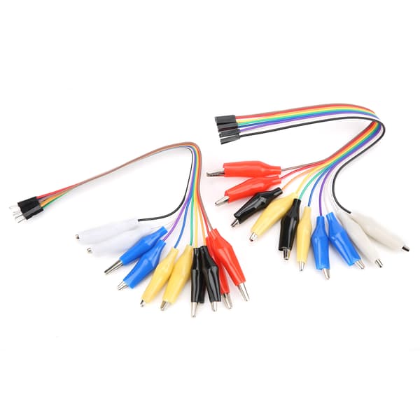 Krokodilleklemme til Jump Wire 20pin Han/Hun Jumper Breadboard Testkabel 20cm