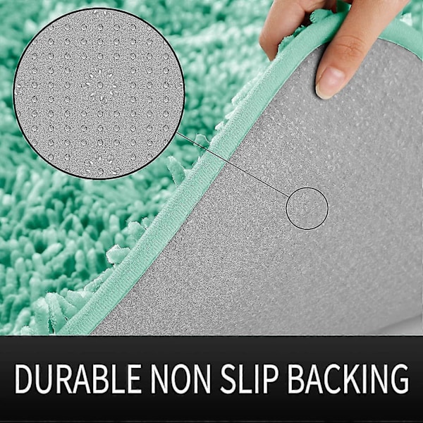 Extra Tjock Premium Badrumsmatta Halkfri Mjuk Badmatta Grön 40x120cm