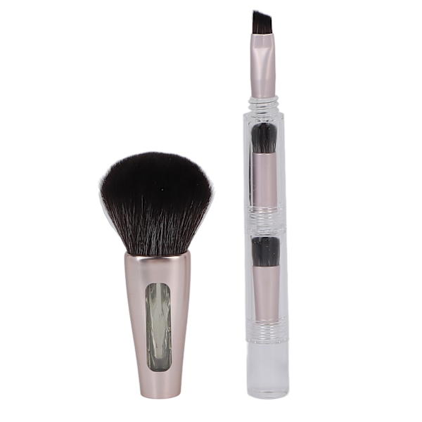 4 i 1 Makeup Brush Professionelle bærbare, udtrækkelige rejsepulver øjenskygger børster til kvinder