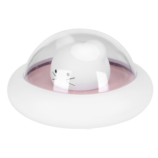 Mini nattlampa USB-laddning LED tecknad skrivbordslampa med touch-sensor för sovrumRosa