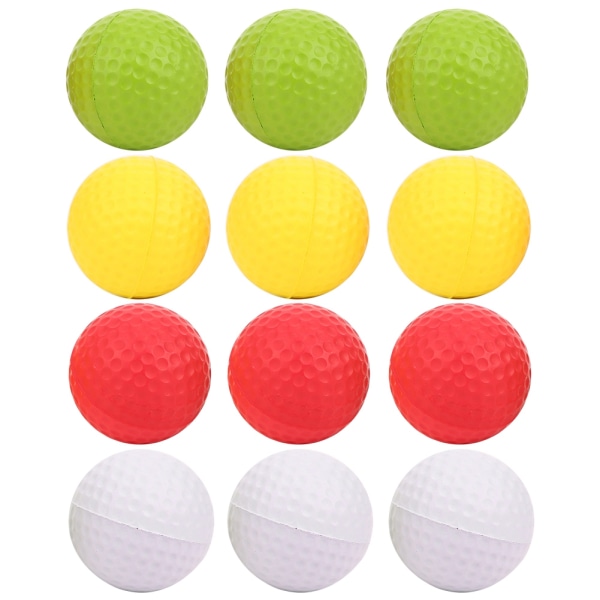 12st Bärbar PU Golf Sport Kid Träningsbollar Mjuka Barn Säkerhetsövningstillbehör