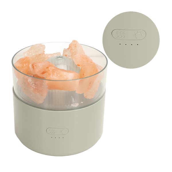 Aromalampe luftfugter farverig behagelig multifunktionel krystalsalt lysdiffuser DC5V 200ML til hjemmet grøn