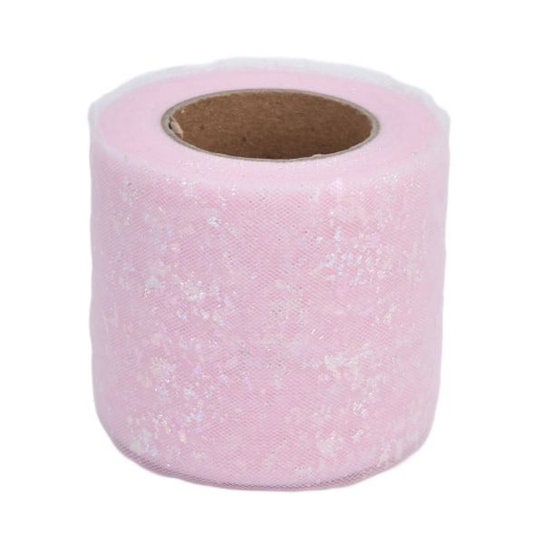 Tylltyg 25 Yards 6cm Polyester Material Lätt Bärbar Tyllrulle för Kläddekoration Ljusrosa