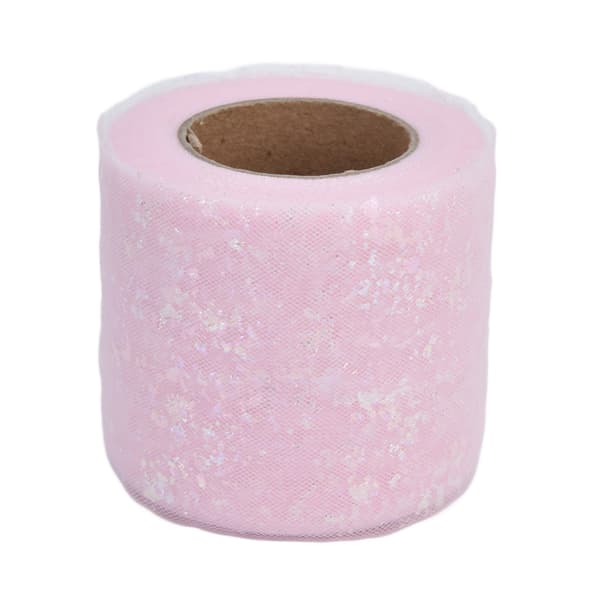 Tyullstoff 25 Yards 6 cm Polyestermateriale Lett Bærbare Tyullruller for Klesdekorasjon Lys Rosa