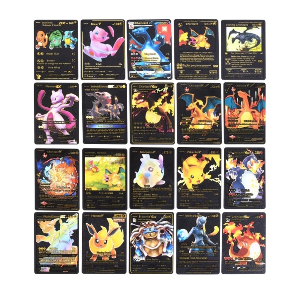 Barn Cartoon Anime Gold Fil Trading Card Set för brädspel och samlarföremål Black Gold Black Gold