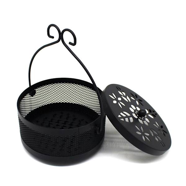 Retro Bærbar Myggspiralholder for Hjem og Camping (Svart)