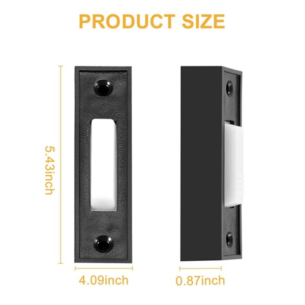 2st Universal Garagedörröppnare Strömbrytare 41A4166 Knapp Svart Finish med Vit-B7