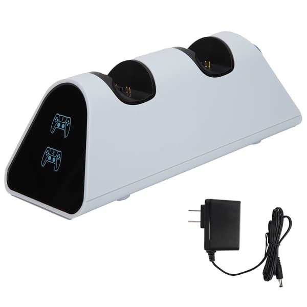 Gamepad-ladestasjon 5V/2.8A spillkontrollerladerstativ for PS5 US-plugg 100-240V