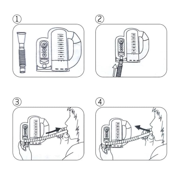 3000ml/5000ml Lung Trainer Pustetrener Volumetrisk Trening Lung Pustetrener