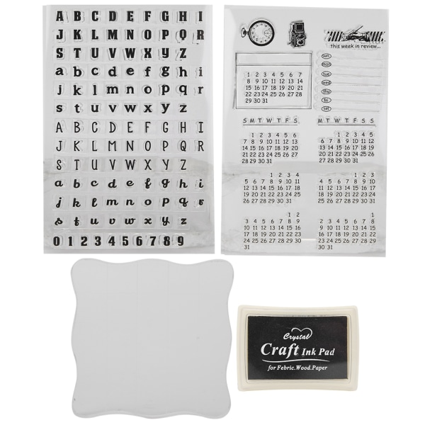 Transparent genomskinlig silikonstämpel DIY Hand Account Scrapbook Fotoalbum Dekorativ kalender