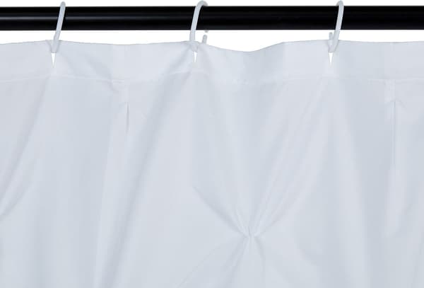 Hvit-183x183cm-Vaffelvevd dusjforheng, polyester