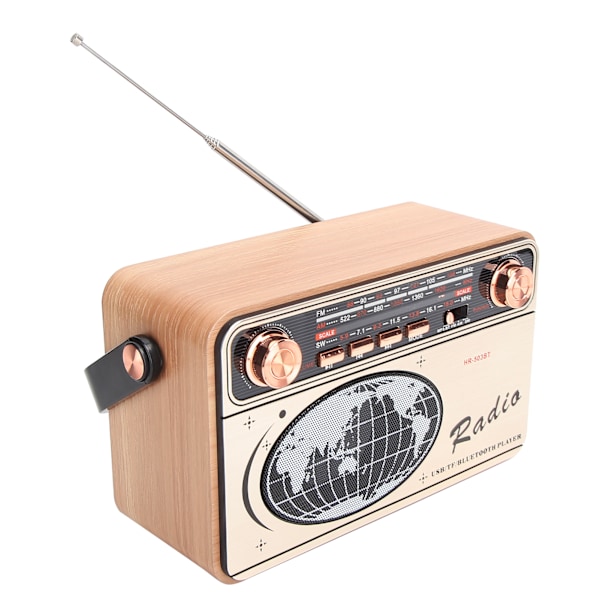 FM/AM/SW 3-bands radio - Bärbar USB-laddning Bluetooth-radio för U-diskminneskort