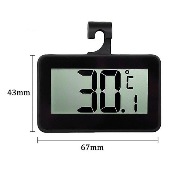 Digital Vattentät KylskåpsTermometer med Max Min-Registrering Stor LCD-Skärm och Magnetisk Bak Sats om 3