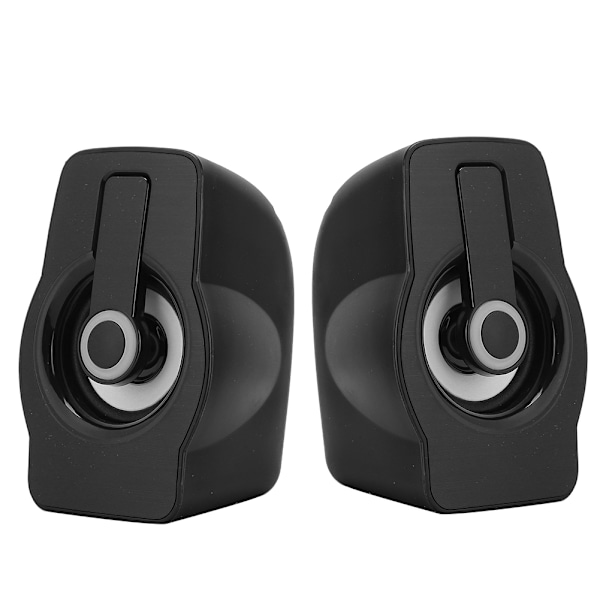 FT-185 Mini USB LED-högtalare Bärbar högtalare Musikspelare för stationär bärbar dator Svart