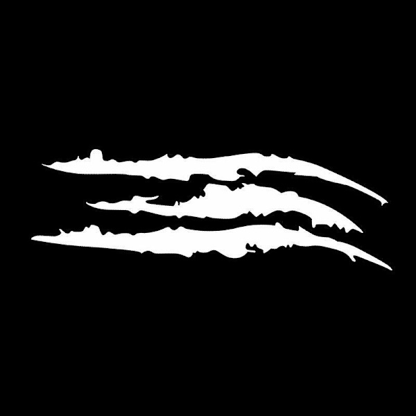 Reflekterende Monster Claw Bilstickere - Vandafvisende Dekal (Sort/Hvid/Rød/Syv Farve Gradient)