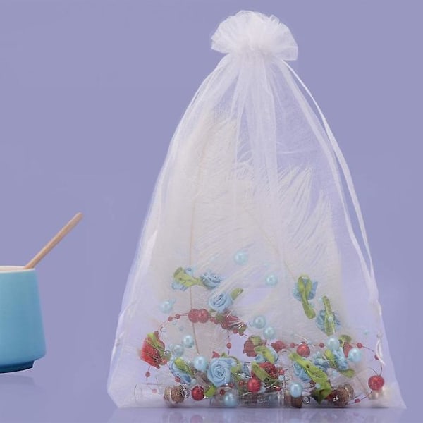Små nätpåsar med dragsko för bröllopsgåvor - 100-pack