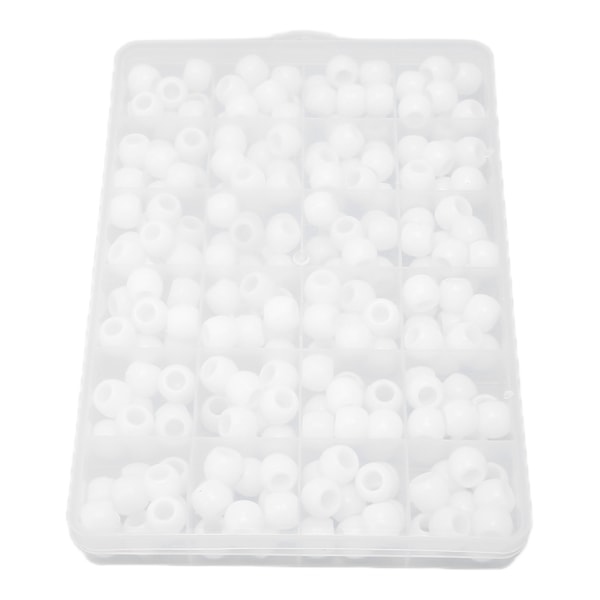 240 st skäggpärlor vita plast viking deadlock pärlor för flätor hästsvans rollspel