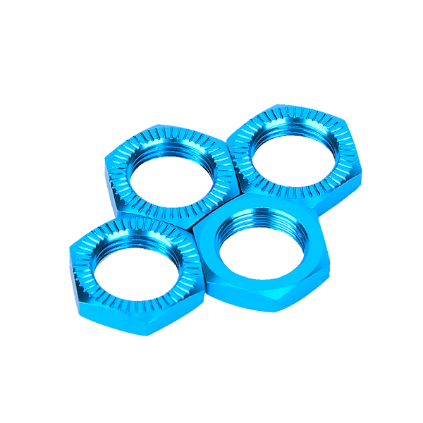 Aluminiumlegering M12 Hjulmuttere 17mm Nøkkel for 1/8 RC Bil Tilbehør (Blå)
