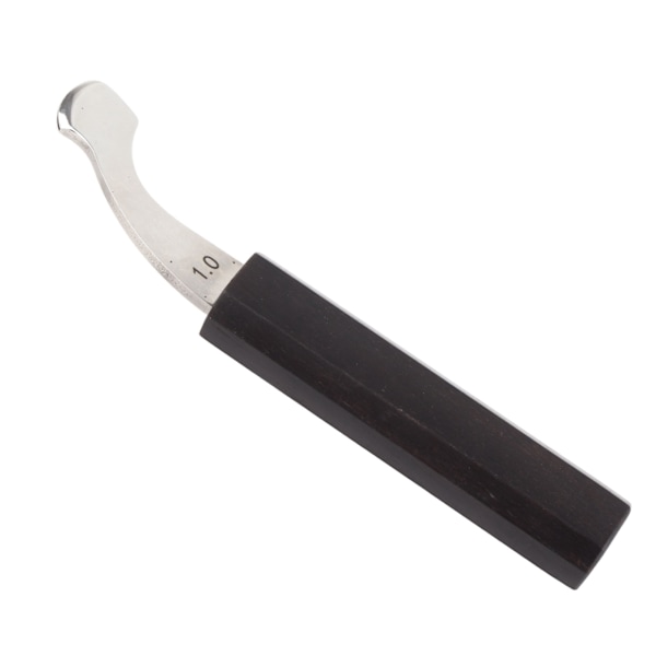 Läderkant Creaser Böjd Design Liten Bärbar Läderkant Creasing Verktyg med Trähandtag