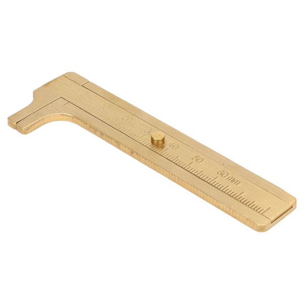 Pocket Messing Caliper Profesjonell høy nøyaktighet 0 til 60 mm Enkeltskala Mini Handy Caliper for Perle Wire Juvel Rings