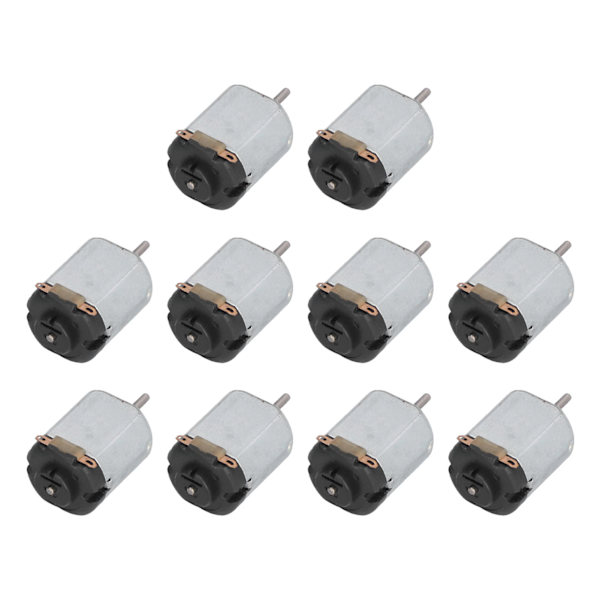 10 st mini elmotor höghastighets låg ljudnivå små likströmsmotorer för hobby DIY-leksaker bilar Svart