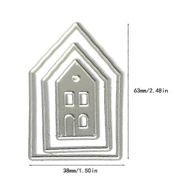 Hus Metal Skærestencils Scrapbooking DIY Album Stempel Papirkort Prægning