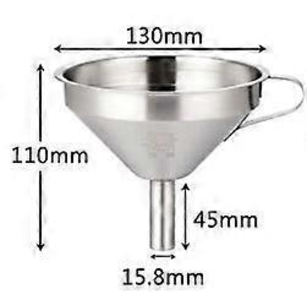 Tratt med Åsna INOX Diameter 10 cm