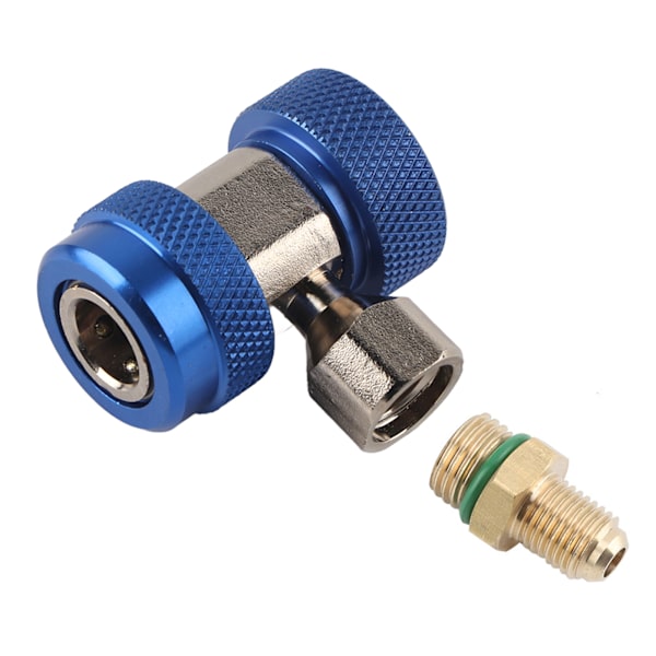 R134A/C Lav Høj Quick Connector Aircondition koblingsadapter Udtræksventilkerne (blå)