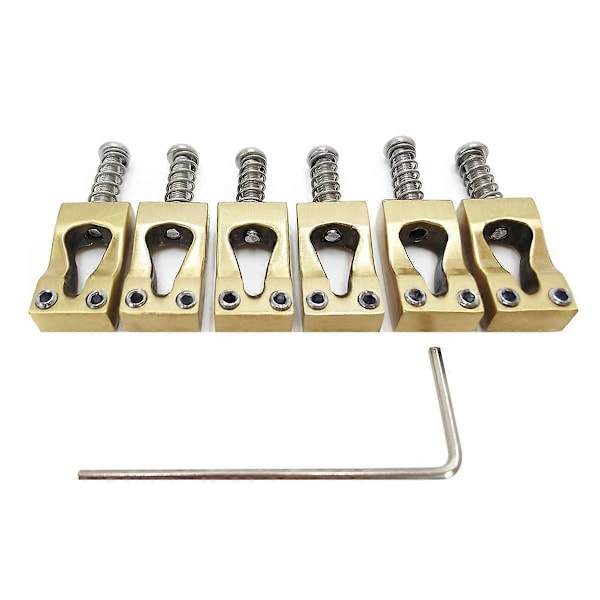 10,8 mm Elektrisk Gitarr Gourd Stall Mässingsstall Sadel, Kopparfärg