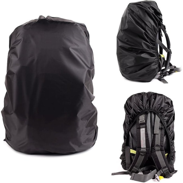 Vandtæt rygsækbetræk sæt til udendørs rejser og klatring - blå/sort, 55L