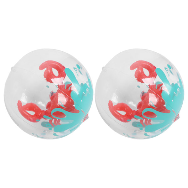 2 st uppblåsbara strandbollar PVC 3D krabba stora leksaker för över 3 år gamla för strandpoolparty