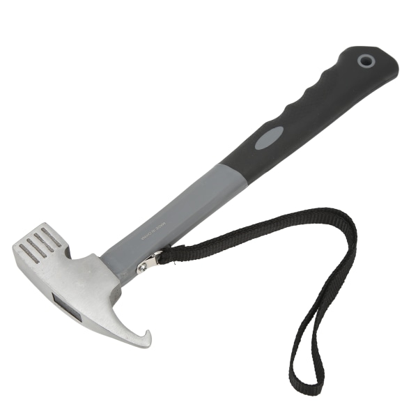 Camping Hammer Heavy Duty Bärbar Multifunktion Camping Tält Hammare med Dragare Anslutningskabel för Utomhus Svart