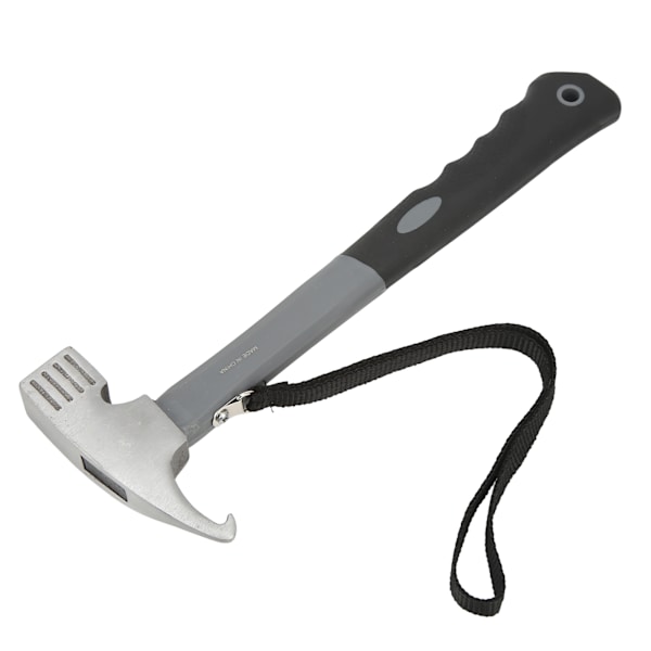 Camping Hammer Heavy Duty Bærbar Multifunktion Camping Telt Hammer med Trækker Forbindelsesledning til Udendørs Sort