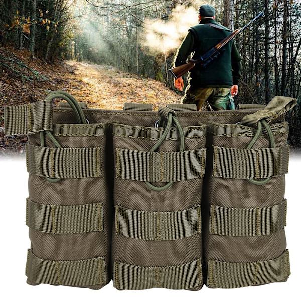 Trippel öppen toppmagasin Molle-påse Militärväska för väst utomhustillbehör (Armégrön)