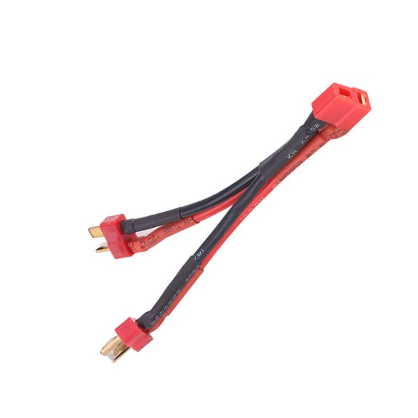 Deans Style T-plugg 2 hann til T-plugg 1 hunn strømkabel silikonledning for 2-6S Lipo-batteri