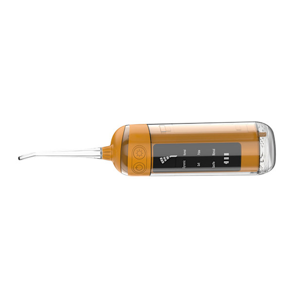 Vattentråd Flosser 6 Växlar Justerbar Utomhus Bärbar Oral Irrigator Elektrisk Tandrengörare Orange