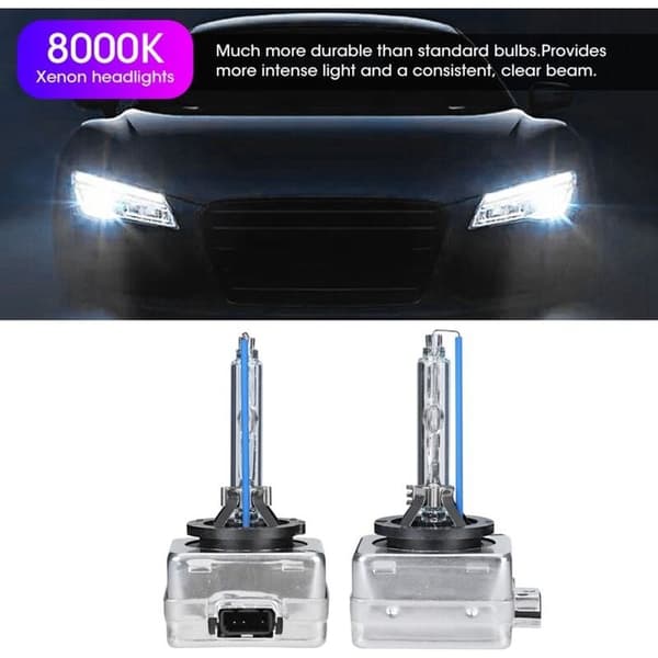 2 stk D3S 8000K 35W Xenon Høy Lysstyrke Frontlys IP68 Vanntett Bil LED Frontlys