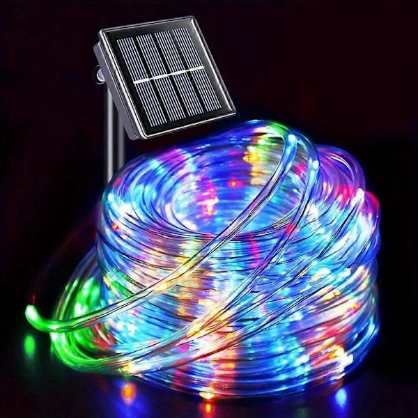 LED Solcelle Lyslenke for Hage Juledekorasjon Eventyrlys Utendørs Bryllupsfest Lampe IP65 Vanntett ABS FargetLys 32M300LEDS