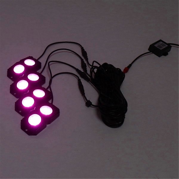 LED Rock Lights RGB Rock Lights Fjernkontroll LED Neon Underglow Lys