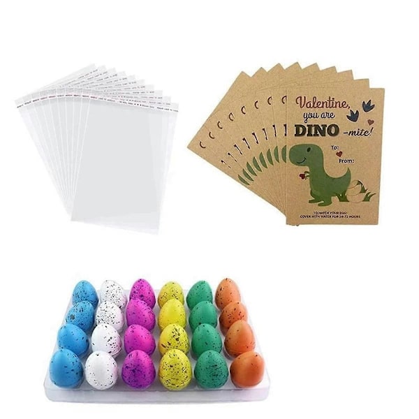 24 st. Kläckande växande dinosaurieägg