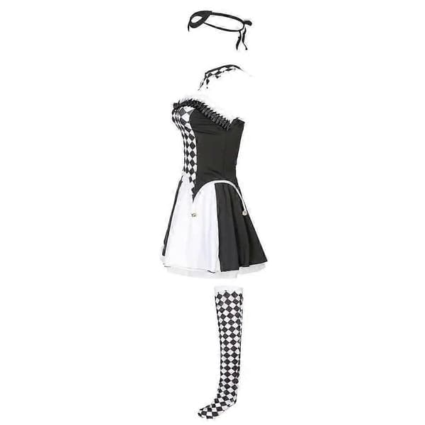 Kvindelig vampyrklovn cosplay kostume White One size