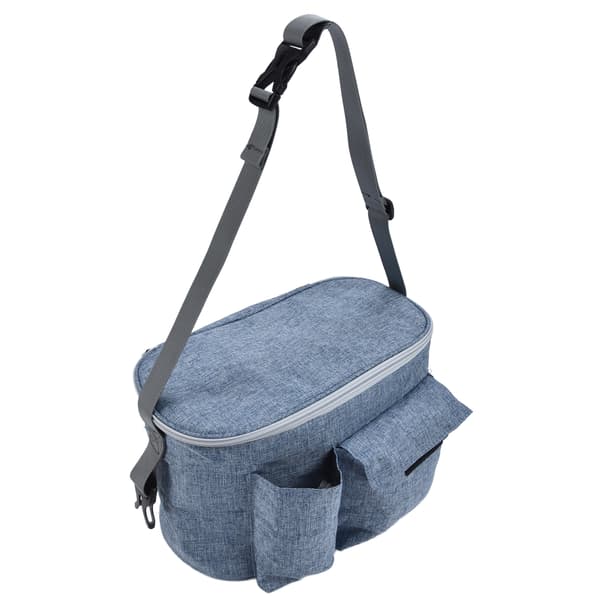 Barnevogn Organizer Bag Vanntett Universal Passform Organizer med Koppholder for Barnevogn Denim Blå