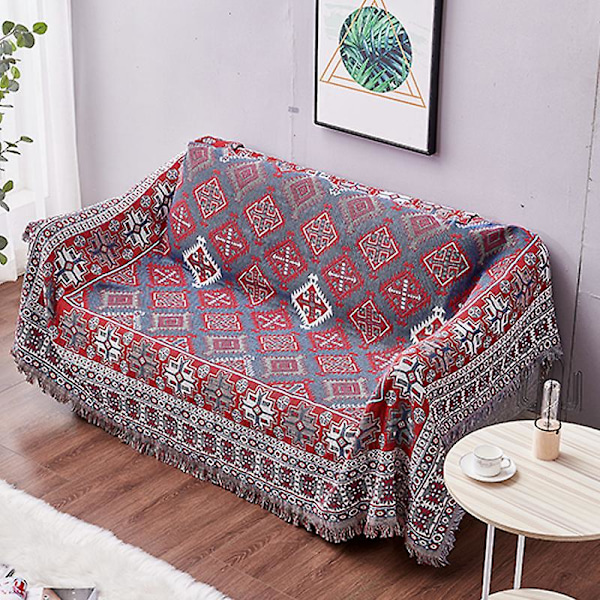 Sofa Tæppe Sengetæppe Stol Tæppe Rejsetæppe Dekorativt Tæppe Sofabetræk Retro Mønster 230 x 340 cm