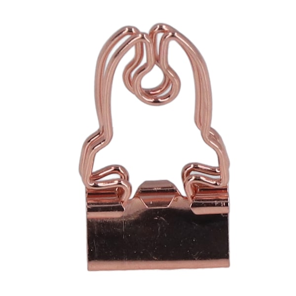30 kpl Binder Clips Cute Rose Gold Horn Pattern Handle Metal Small Binder Clips Office File Clips With Storage Box