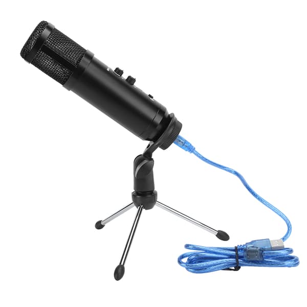 Profesjonell kapasitans USB-mikrofon opptak Mini bærbar MIC-sett Plug and Play