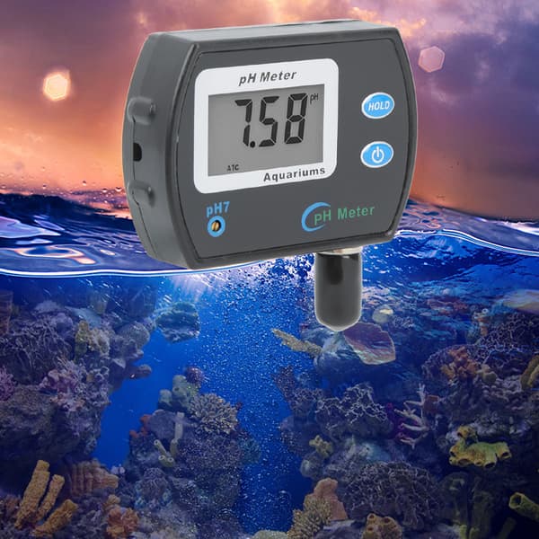LCD Digital PH-mätare Testare Akvarium Pool Vattenkvalitetstestmätare EU-kontakt 220V