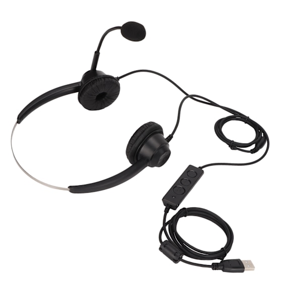 H360D‑USB‑1 Binaural USB Business Headset med justerbar højttalerlydstyrke og mikrofon mute