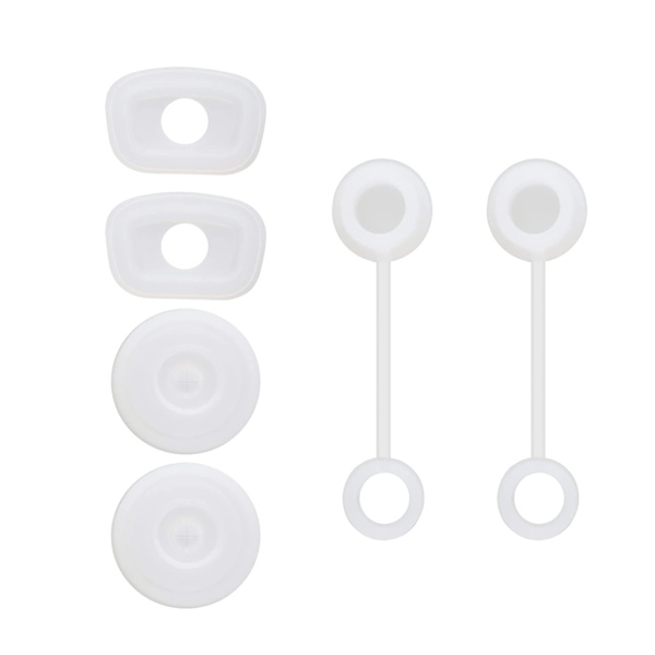 Kvadratiska spill proof-proppar, runda lock-proppar, silikonhalmlock, set med lock för muggar och flaskor