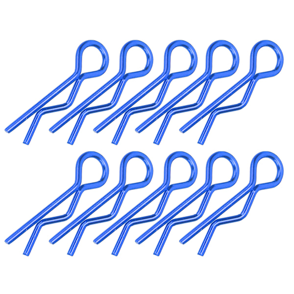 10 st 7MM RC Car Shell Clip RShape Metal Body Clips Pins för 1/5 1/6 1/8 1/10 RC Car (Blå)